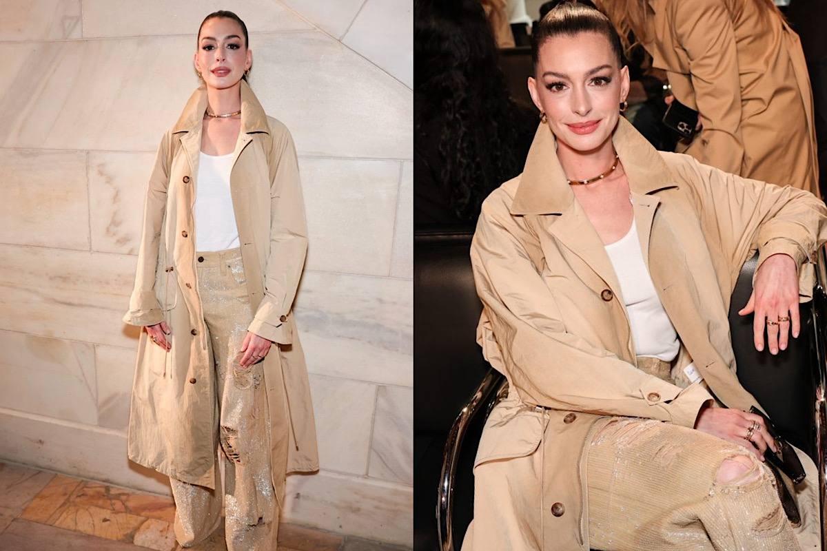 Секрет стильного образа: Энн Хэтэуэй надела джинсы, которые преобразят любой наряд