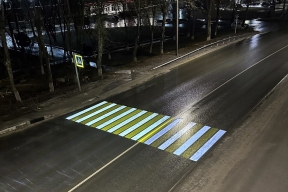 Инновационными пешеходными переходами оснащают дороги в населенных пунктах Владимирской области