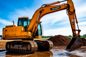 Водителю экскаватора, вымывшего технику в луже в Одинцово, грозит штраф