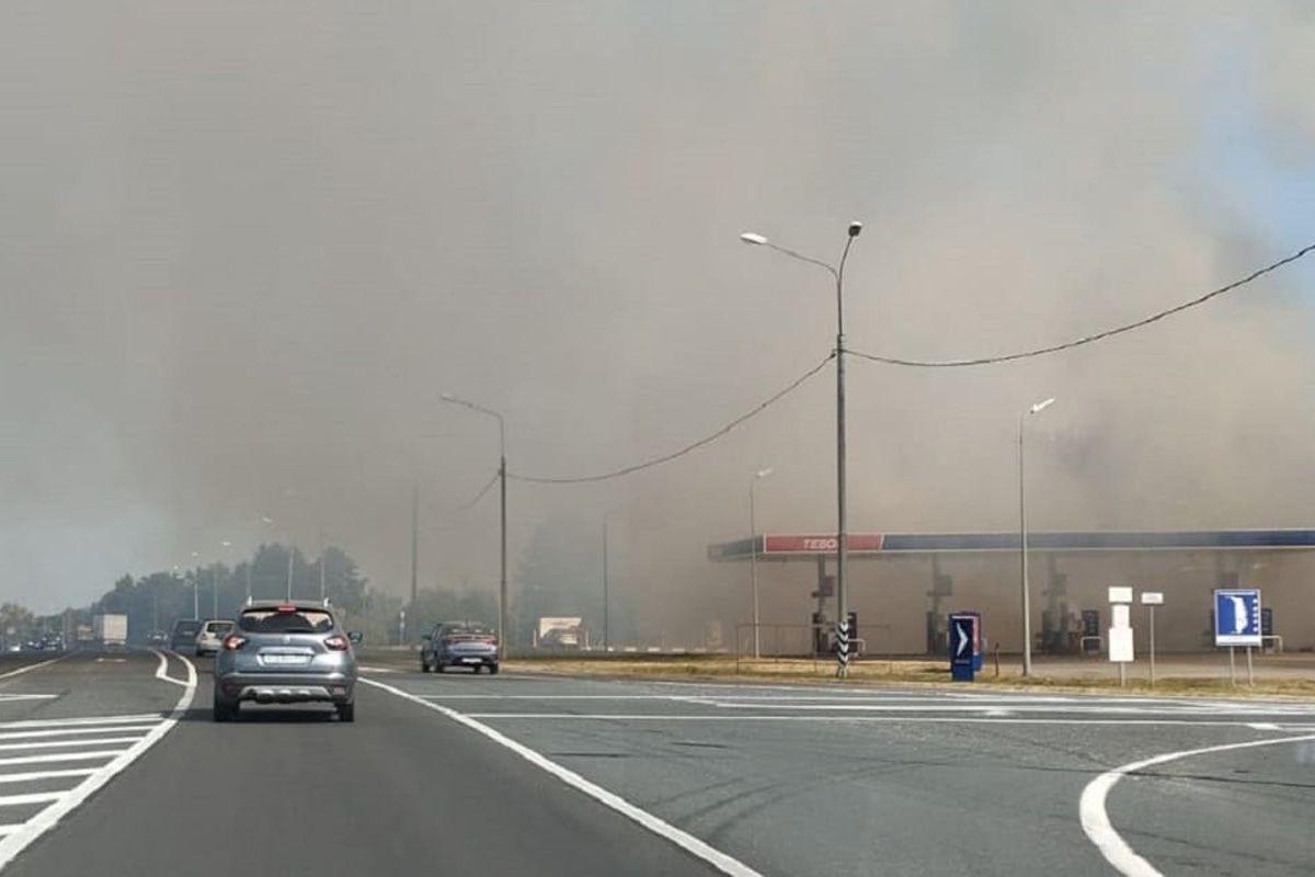 Челябинскую трассу закрыли из-за едкого дыма