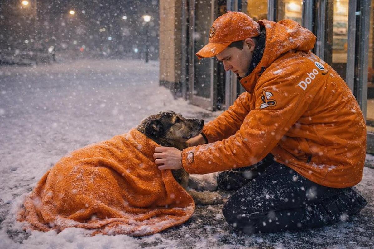«Добро за чужой счет». Курьер пиццерии укрыл пледом собаку — и лишился работы. Скандал федерального масштаба
