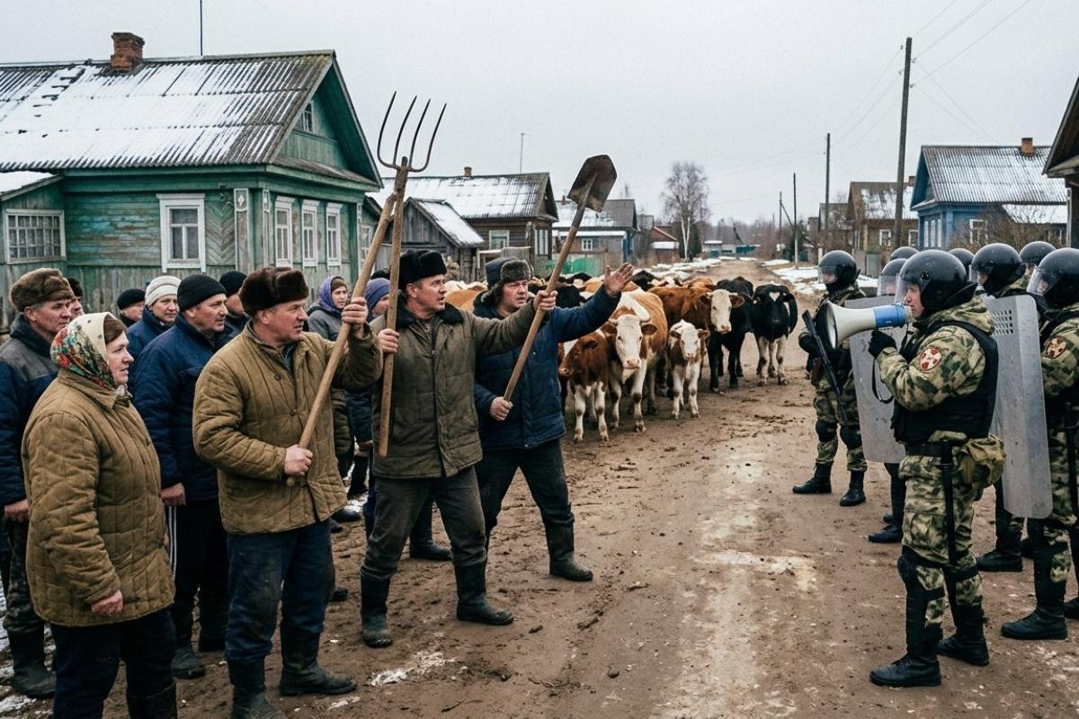 «Спасают вилами, а не лекарствами»: силовики и селяне сошлись в смертельной схватке из-за зараженного скота