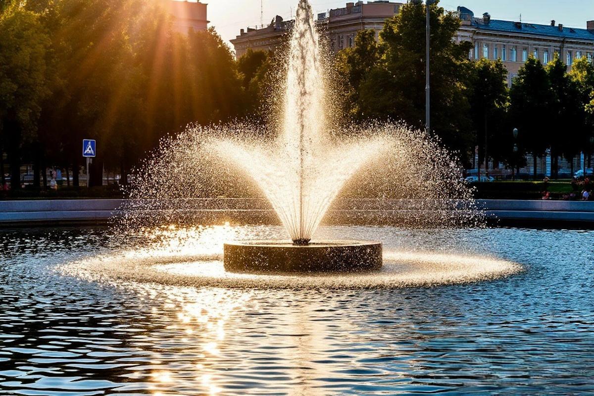 В Черкесске после зимы снова заработали городские фонтаны