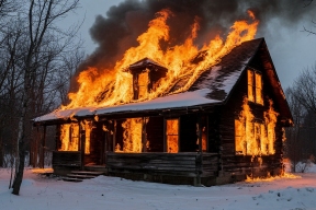 В пожаре в частном доме в Калуге погибли дети