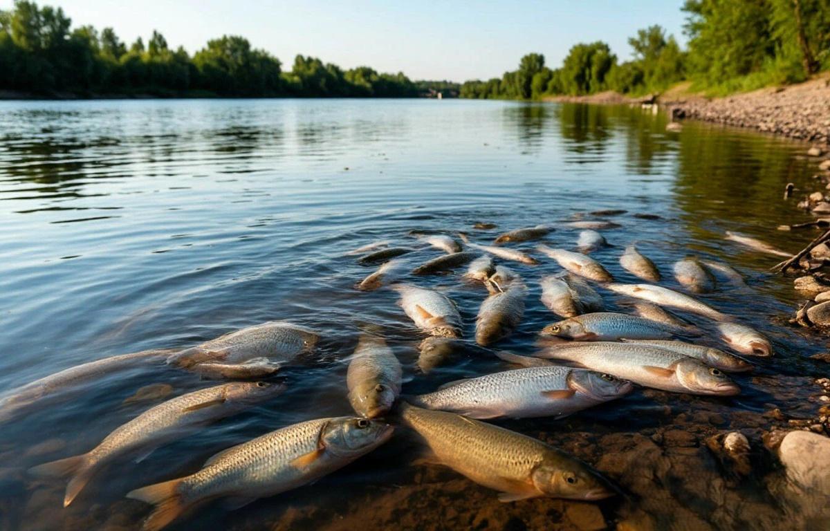 Аномальные дожди в Тюмени привели к резкому ухудшению состояния реки Туры и гибели рыбы