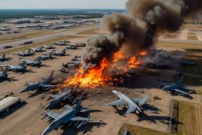 «Горит и некому тушить»: американская база в Кувейте пылает после удара Ирана, персонал сбежал