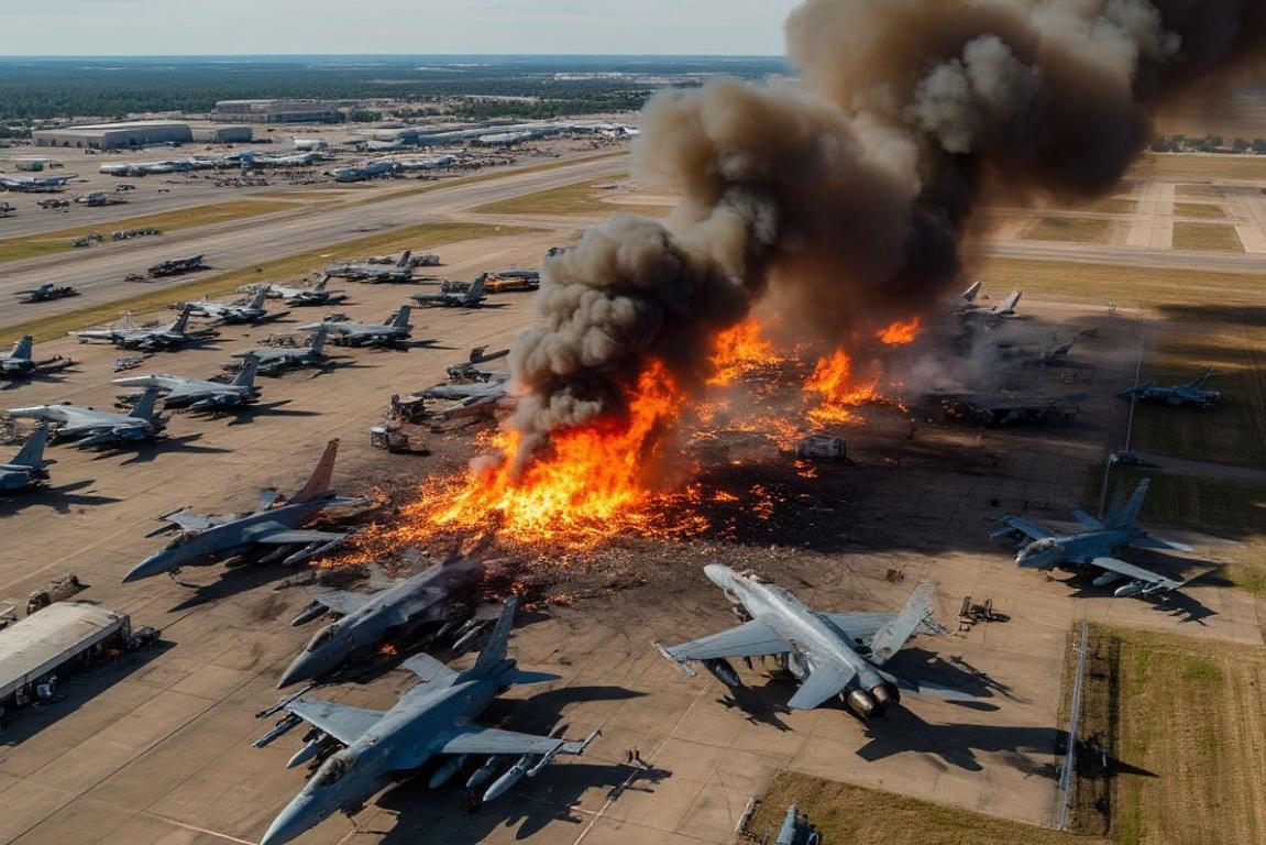 «Горит и некому тушить»: американская база в Кувейте пылает после удара Ирана, персонал сбежал