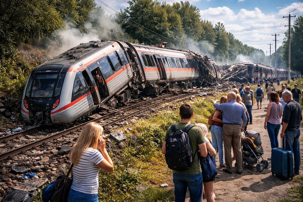«Вылезали прямо в поле, в дыму»: под Ульяновском перевернулись семь вагонов челябинского поезда