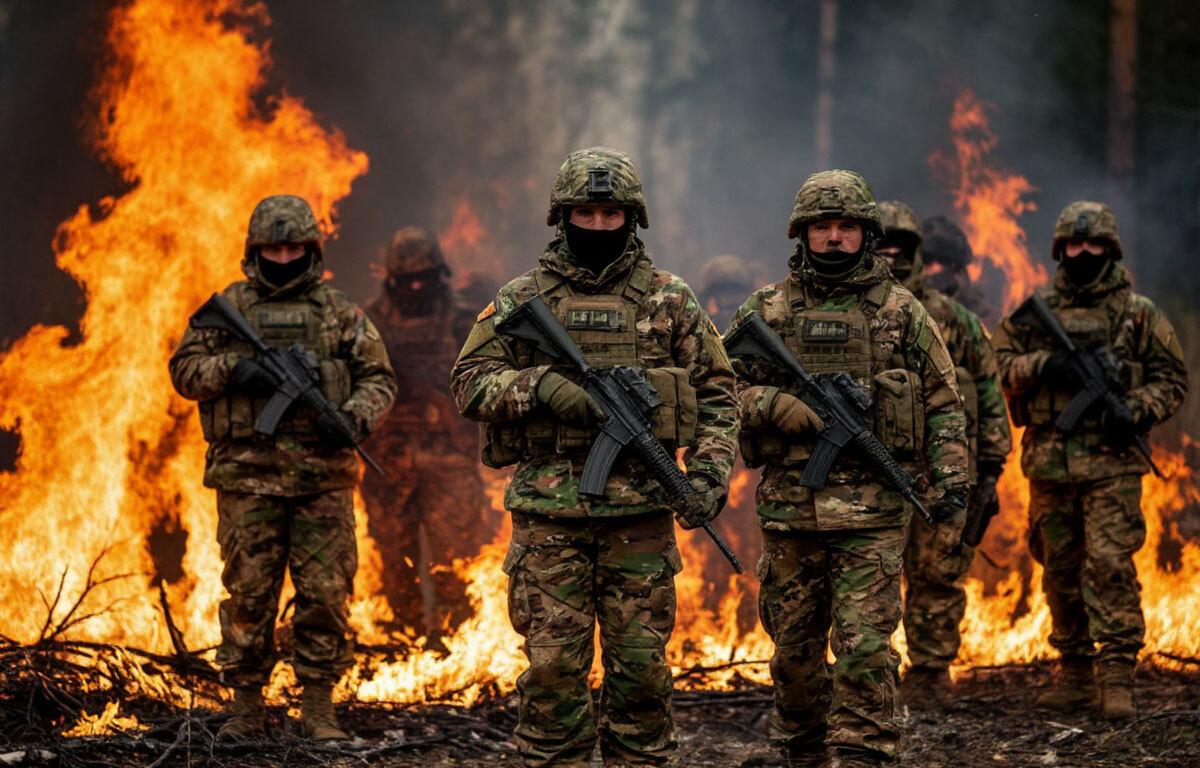 Российские военные из засады за 25 минут уничтожили колонну ВСУ в Курской области