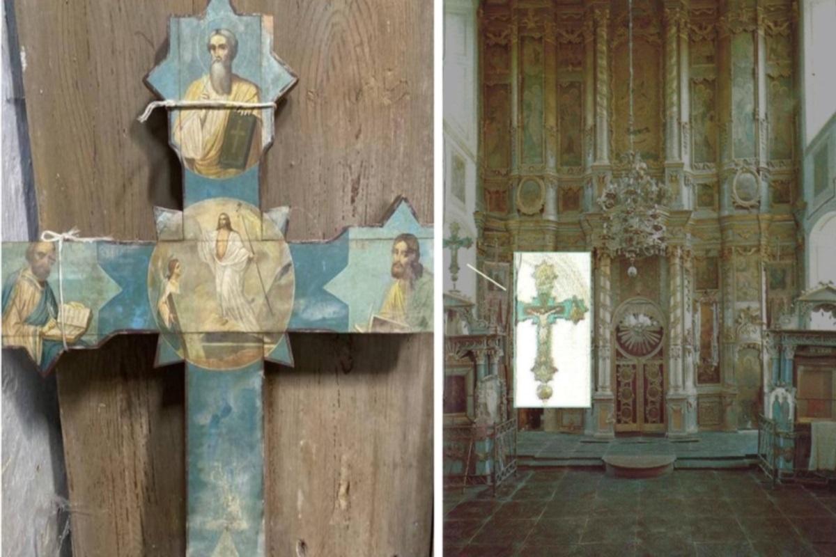 Студентка отреставрировала старинный крест, найденный в разрушающейся церкви Костромской области