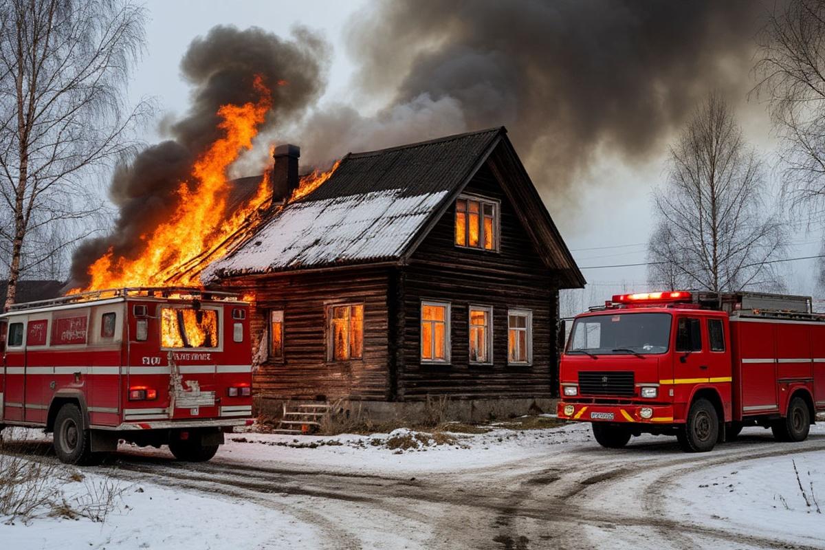 В Петропавловске-Камчатском пожарные потушили горящий частный дом