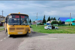 В Башкирии 16-летний питбайкер влетел в школьный автобус