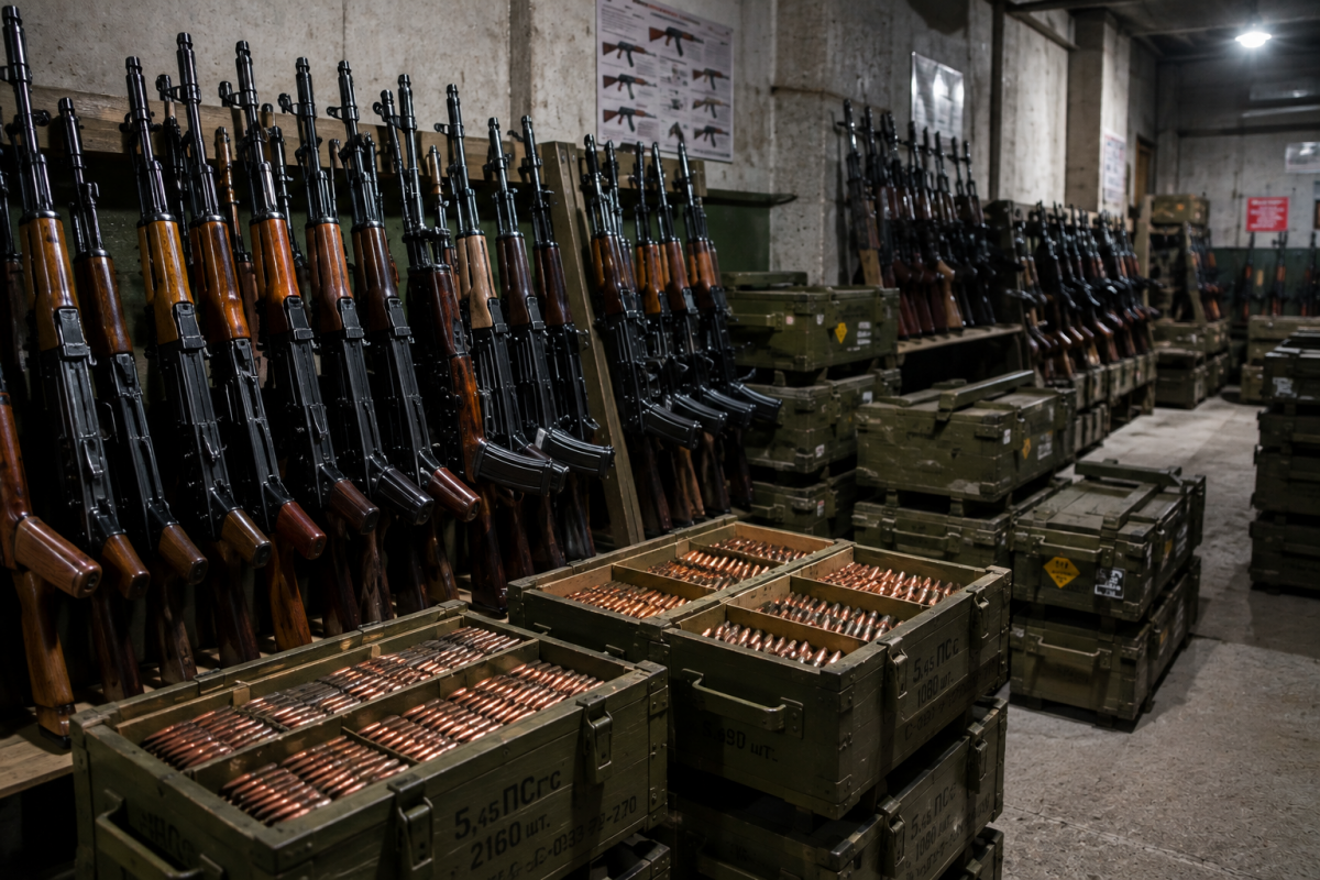 «Мина в парке» привела к складу: на даче петербуржца нашли автоматы и более тысячи патронов