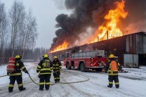 Крупный пожар на складе в Елабуге ликвидировали 57 спасателей
