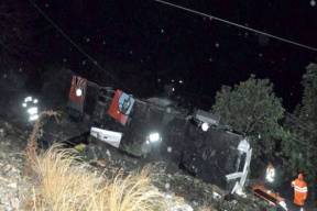 A bus accident in Turkey's Antalya province injured 33 people