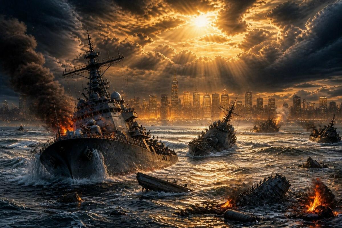 Киев горит, флот НАТО идёт ко дну. Россия закрыла небо и море для врага: возмездие настигло