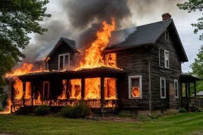 Жительница Московской области выбросила из окна мансарды сына, спасая от пожара