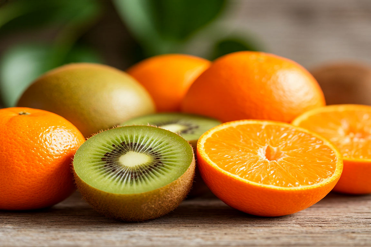 Киви и апельсин показали способность улучшать здоровье кожи
