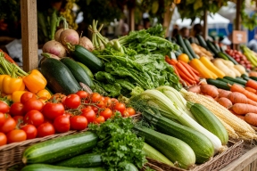 Губернатор Илья Середюк поговорил с продавцами и купил продуктов на ярмарке в Кемерове