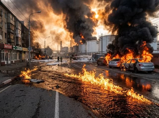 в МЧС сообщил о локализации утечек нефти после атаки на завод в Туапсе