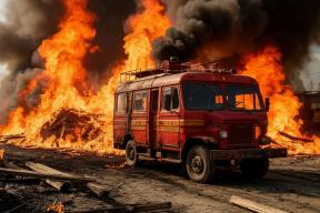 В Оренбуржье после падения дрона загорелось предприятие
