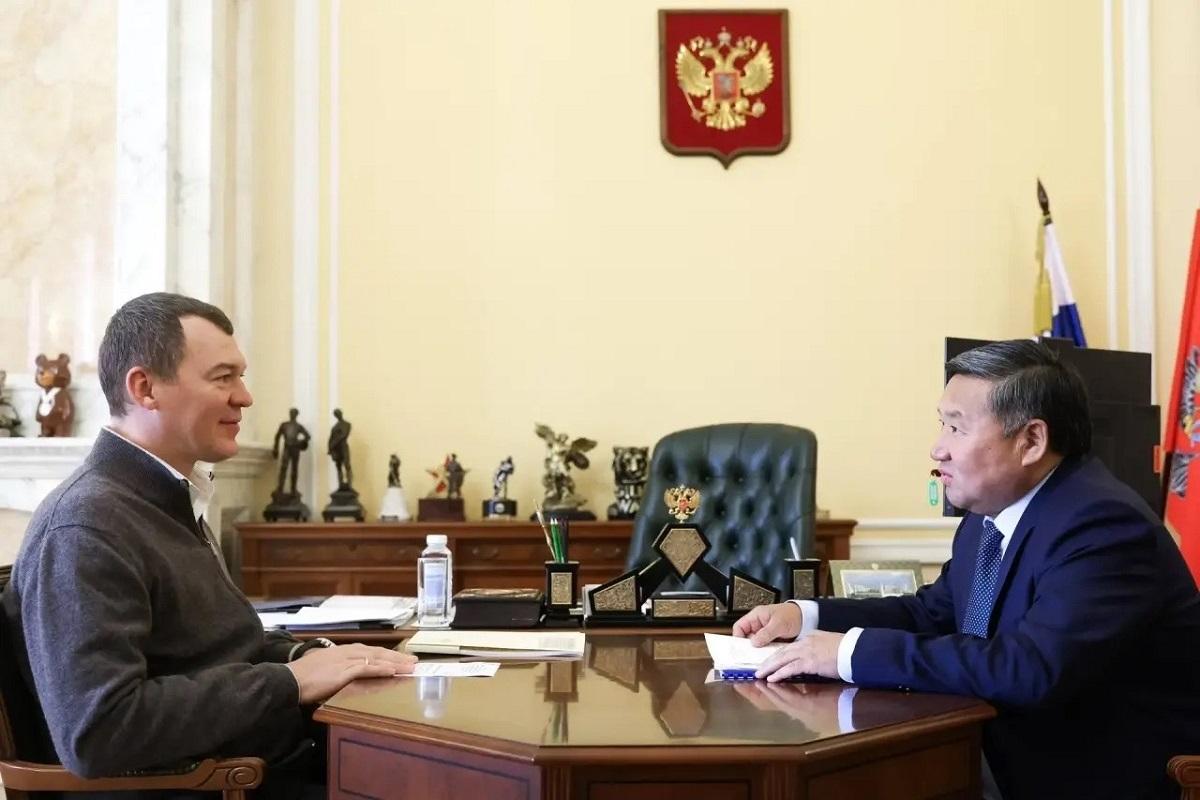 Глава Тувы Владислав Ховалыг обсудил с Михаилом Дегтяревым развитие спортивной инфраструктуры в республике
