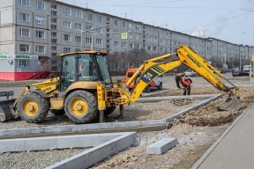 В Магадане отремонтировали участок дороги на улице Берзина