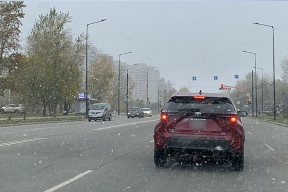 В Благовещенске 1 октября пошел первый снег