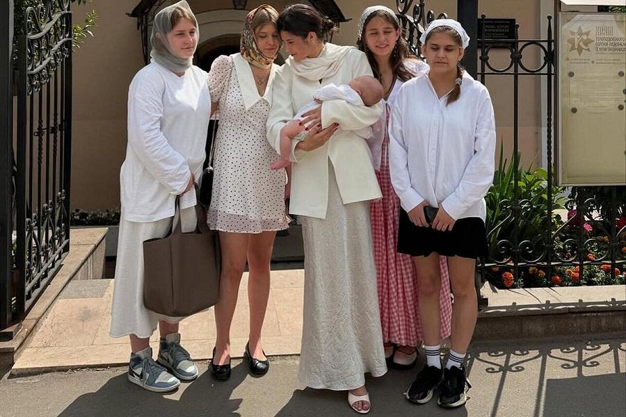 Alexander Petrov baptized his newborn son
