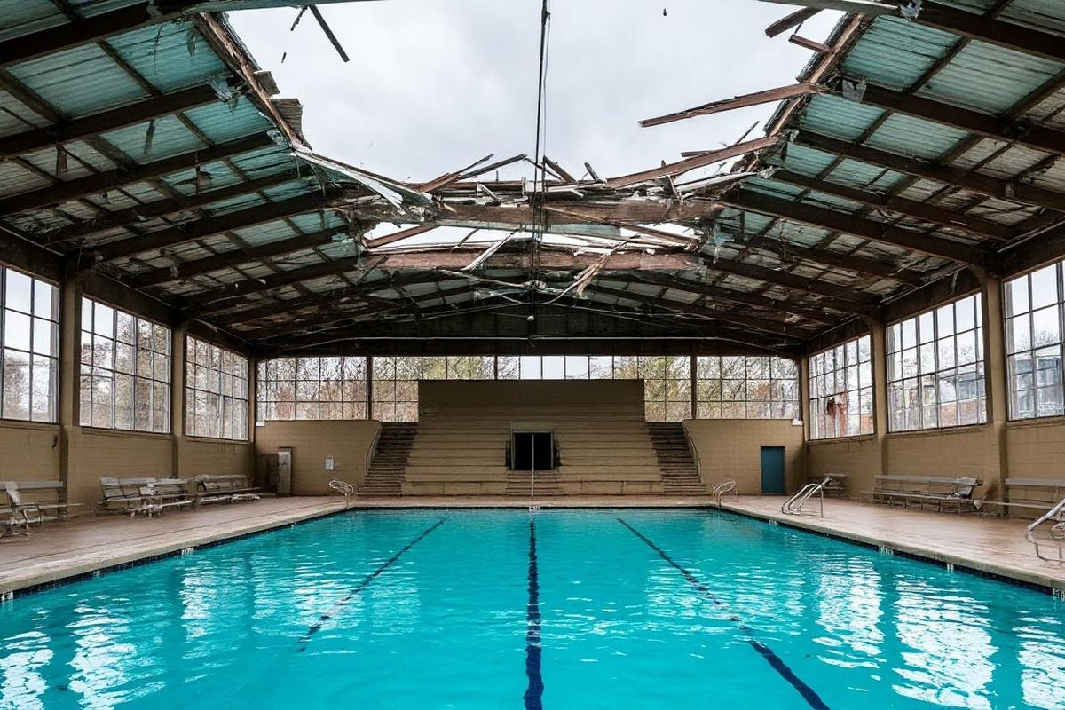 В Киселевске обрушилась крыша бассейна детского лагеря «Лесная Поляна»