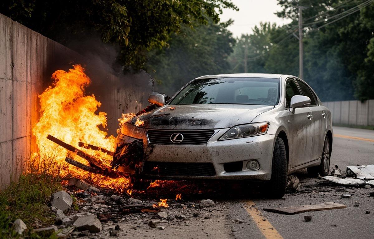 Восемь машин за одну секунду: как Lexus устроил массовое ДТП в центре Казани