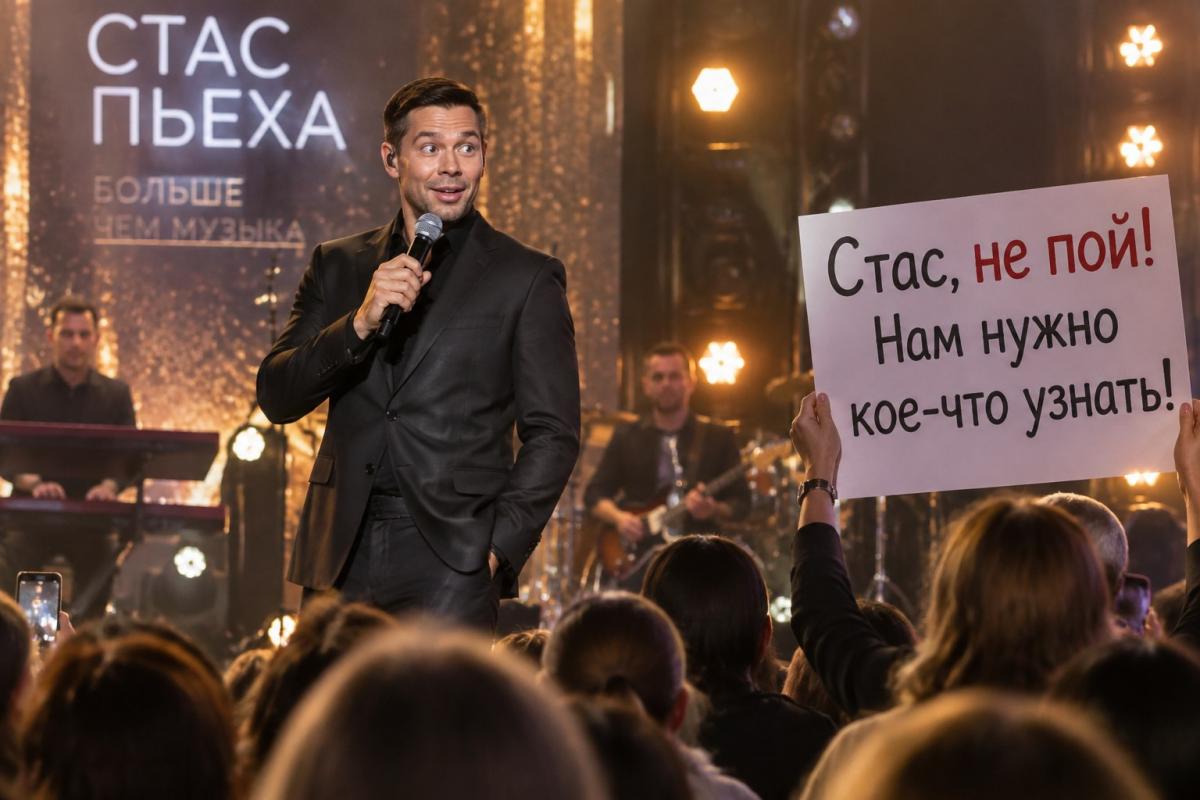 Такого Стас Пьеха не концерте не ожидал: необычный плакат, записка и тайна молодой пары