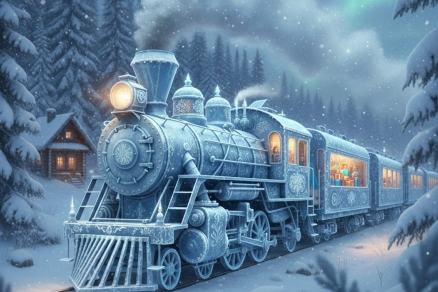 Волшебный поезд Деда Мороза остановился на Киевском вокзале Москвы 2 и 3 января