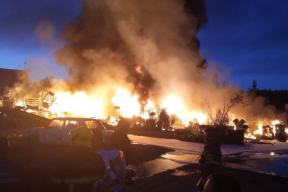 В Нижнем Новгороде пожар уничтожил площадку по утилизации отходов