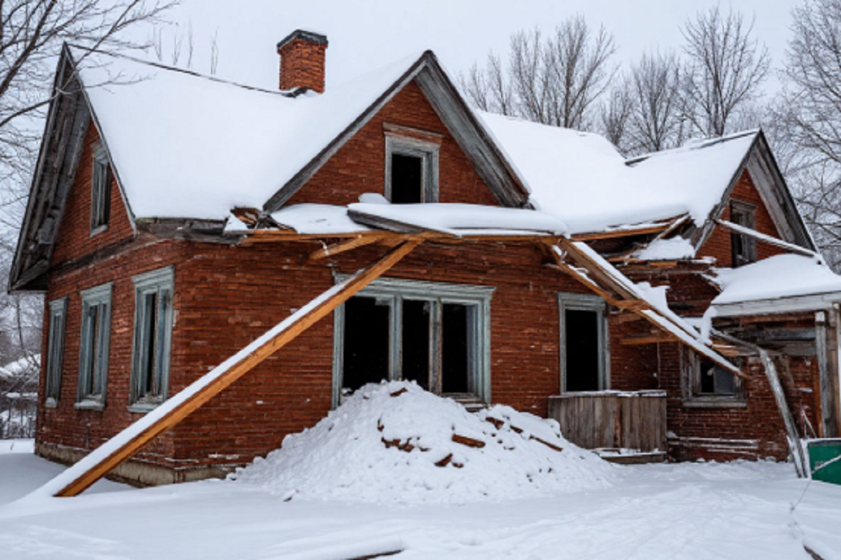 В нескольких населенных пунктах Мордовии зафиксировали обрушение крыш