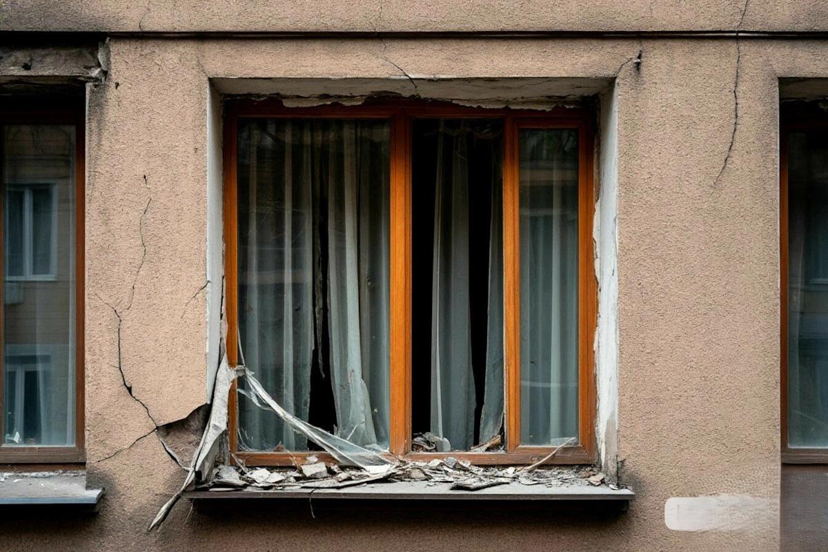 В Уфе украинский дрон врезался в жилой дом, повредив остекление на верхних этажах