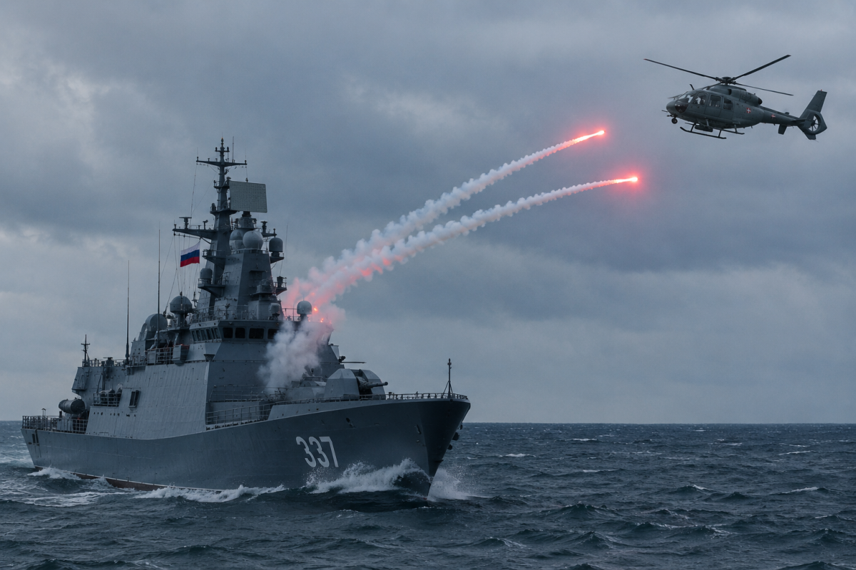 Датский вертолёт отвернул от корвета «Сообразительный» — командира наградили медалью