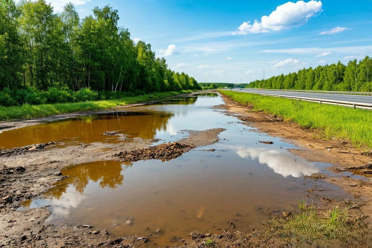В алтайском селе Майма из-за сброса отходов производства клея выявили загрязнение почвы и воздуха