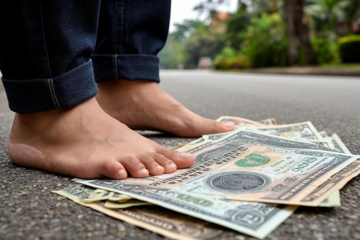 В Тайланде можно сесть в тюрьму, наступив на купюру