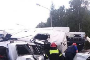 На Ярославском шоссе под Пушкино столкнулись 13 машин