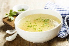 Dr. Myasnikov stated that the benefit of chicken broth during a cold is subjective